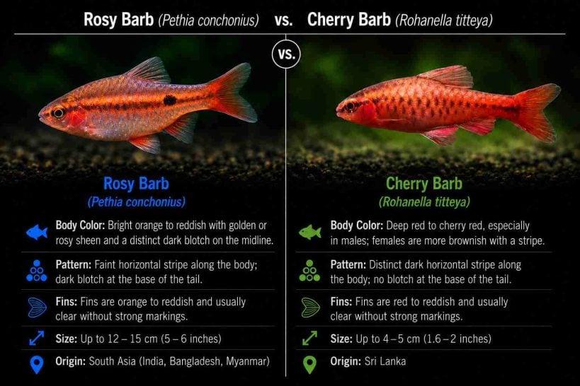 Rosy barb vs cherry barb